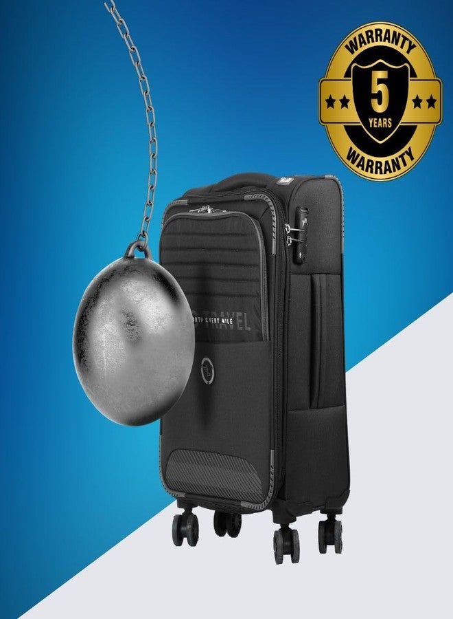 ليجو حقيبة سفر/حقيبة ترولي من ليغو فيذر، مقاس كبير 28 بوصة، مصنوعة من البوليستر الناعم والقابل للتمدد، مزودة بـ 8 عجلات (رمادي) - Image 4